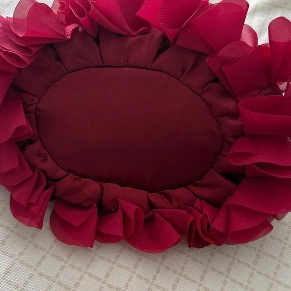 Elegant red Floral Handbag - Picture 4 of 4